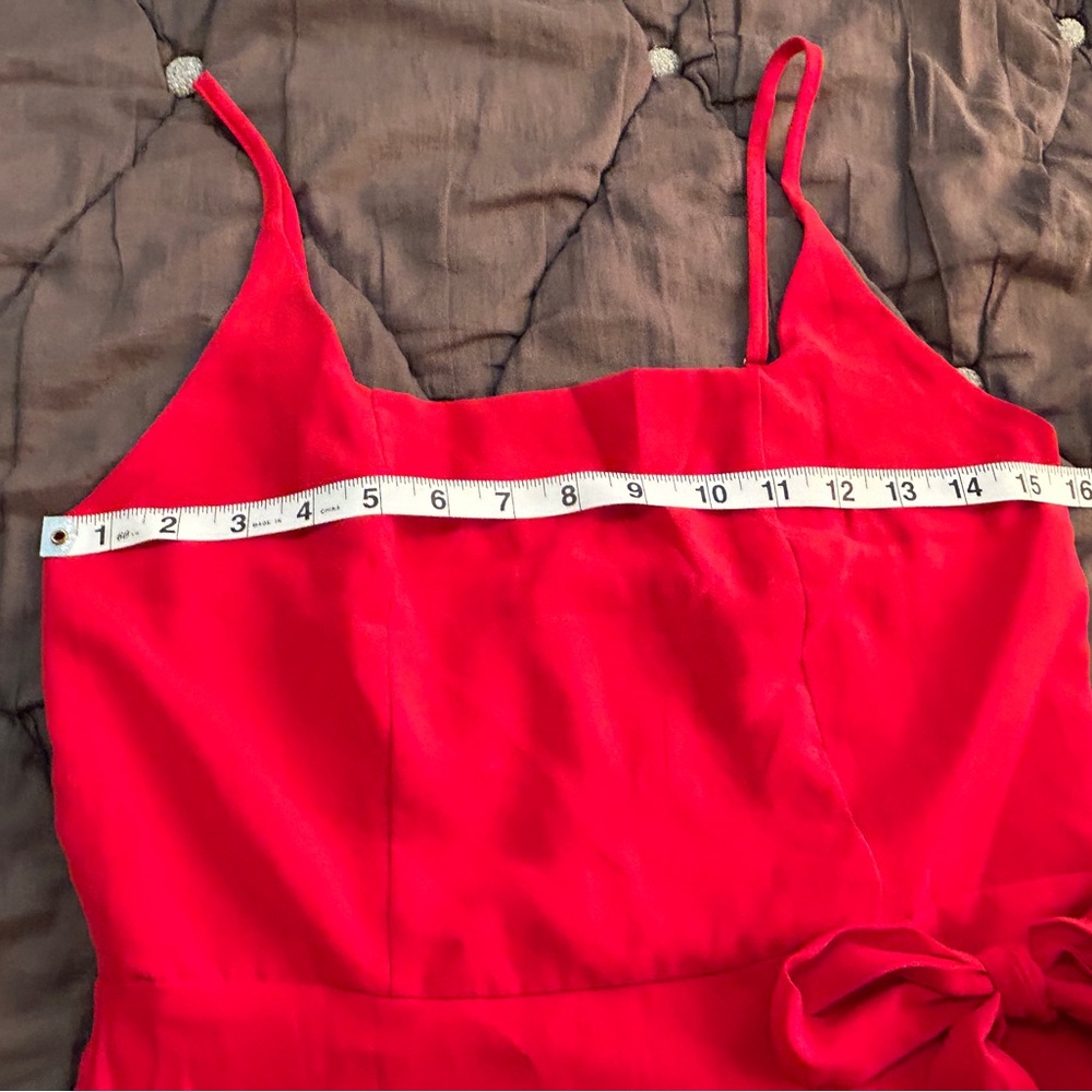 Amazon Red Dress Ruffle Hem Small - Picture 4 of 6